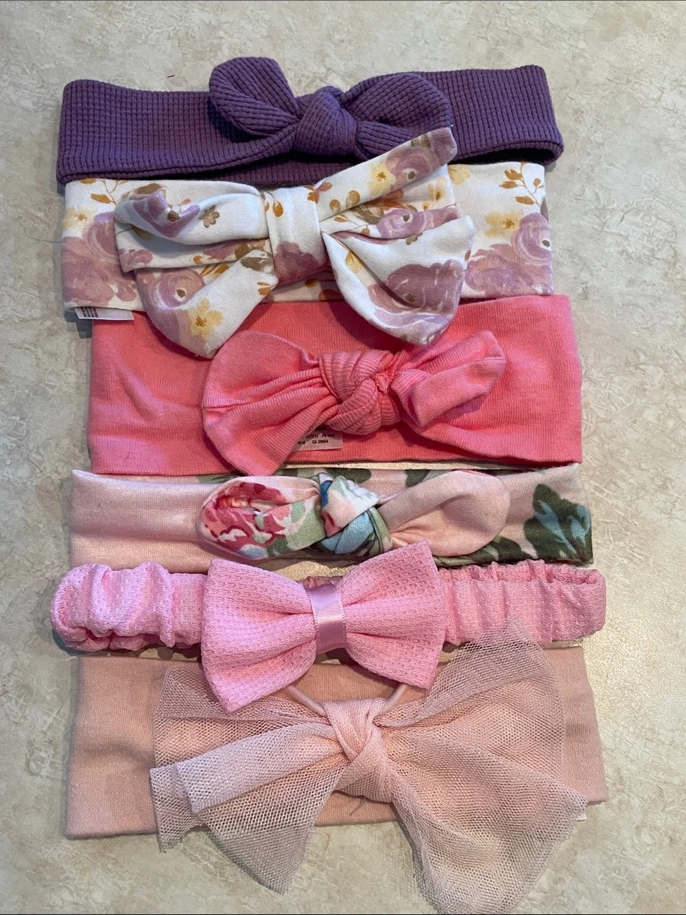 Kids Bow Headband Set - Pink, Purple & Floral